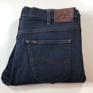Lee Brooklyn Straight Dark Indigo Stretch Jeans